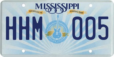MS license plate HHM005