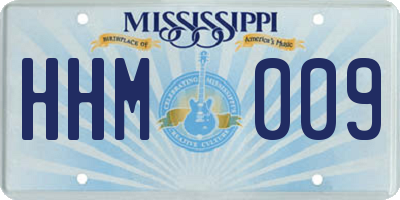 MS license plate HHM009