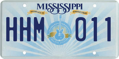 MS license plate HHM011