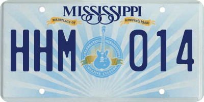 MS license plate HHM014