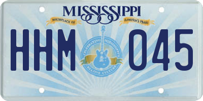 MS license plate HHM045
