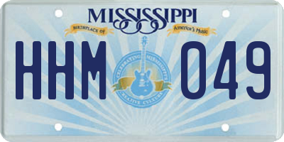 MS license plate HHM049