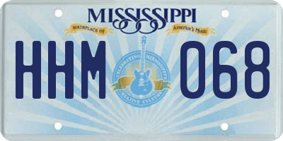 MS license plate HHM068