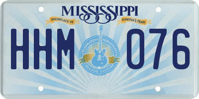 MS license plate HHM076