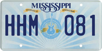 MS license plate HHM081