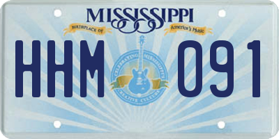 MS license plate HHM091