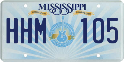 MS license plate HHM105