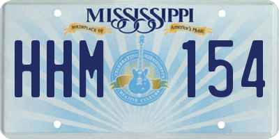 MS license plate HHM154