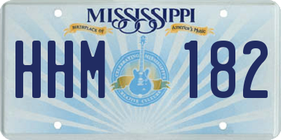 MS license plate HHM182
