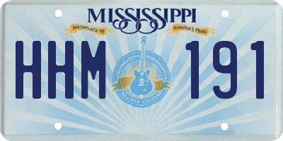 MS license plate HHM191