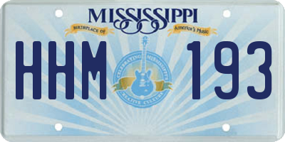 MS license plate HHM193