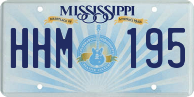 MS license plate HHM195