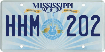 MS license plate HHM202