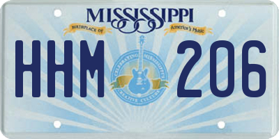 MS license plate HHM206