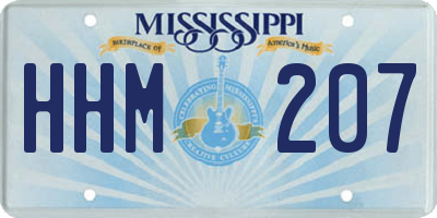MS license plate HHM207