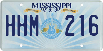 MS license plate HHM216