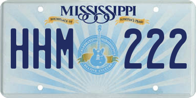 MS license plate HHM222
