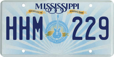 MS license plate HHM229