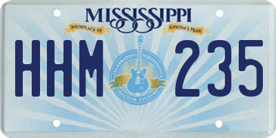 MS license plate HHM235
