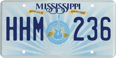 MS license plate HHM236