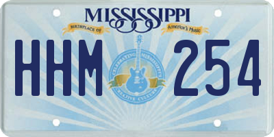 MS license plate HHM254