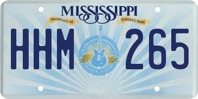 MS license plate HHM265
