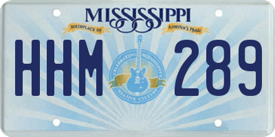 MS license plate HHM289