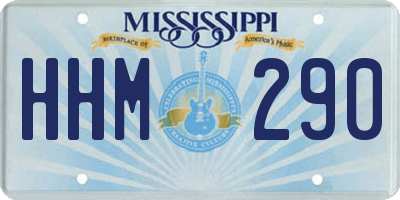 MS license plate HHM290