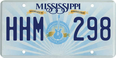 MS license plate HHM298