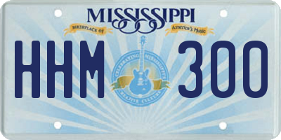 MS license plate HHM300