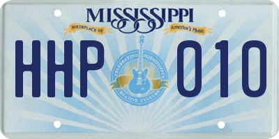 MS license plate HHP010