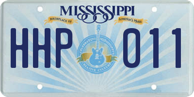 MS license plate HHP011