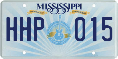 MS license plate HHP015