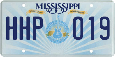 MS license plate HHP019