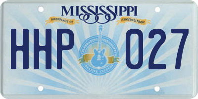 MS license plate HHP027