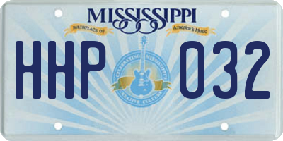 MS license plate HHP032