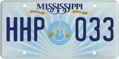 MS license plate HHP033