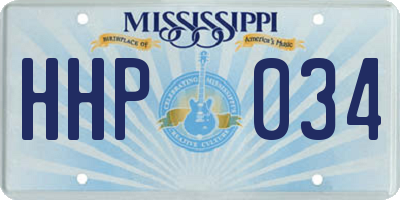 MS license plate HHP034