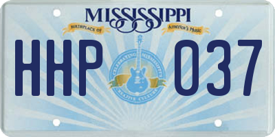 MS license plate HHP037