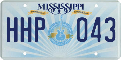 MS license plate HHP043