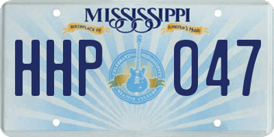 MS license plate HHP047