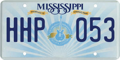 MS license plate HHP053