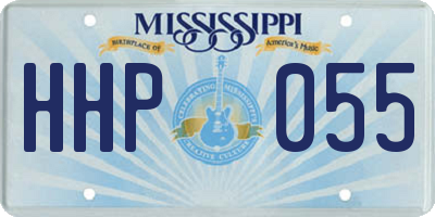 MS license plate HHP055