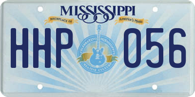 MS license plate HHP056