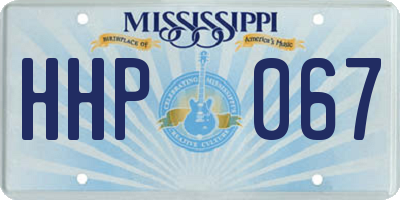 MS license plate HHP067