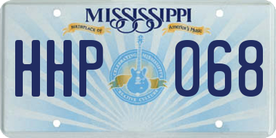 MS license plate HHP068