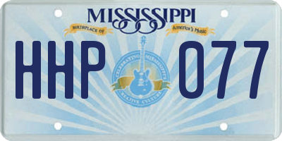 MS license plate HHP077