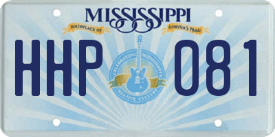 MS license plate HHP081