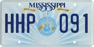 MS license plate HHP091