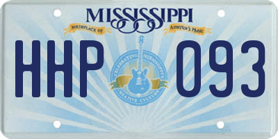 MS license plate HHP093